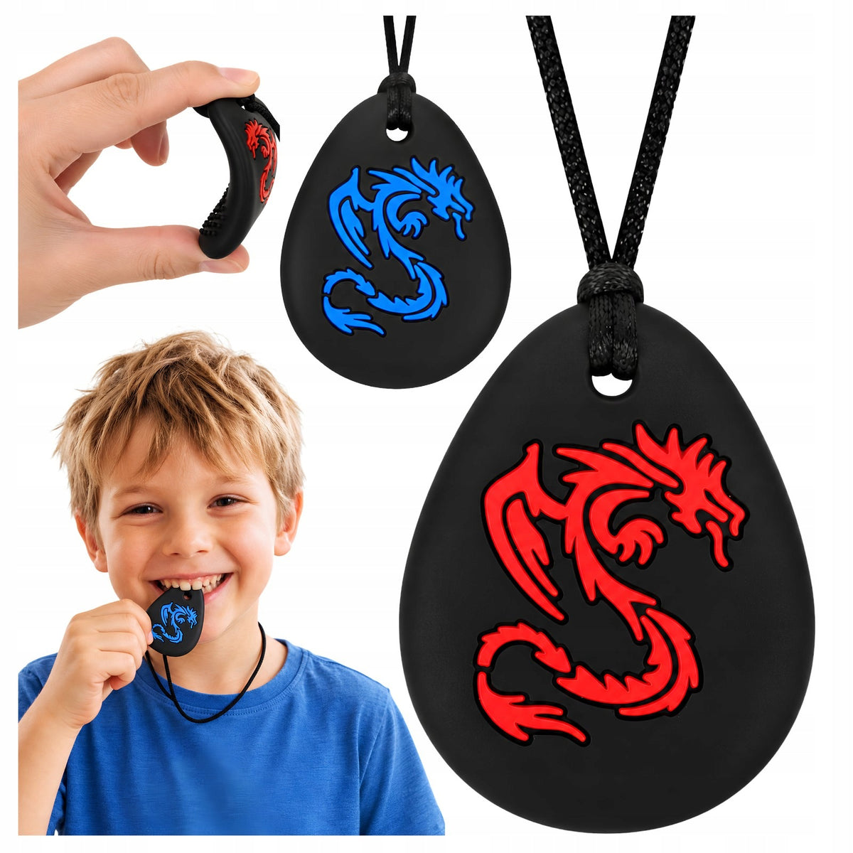 Teether sensory speech therapy necklace for children autism ADHD
