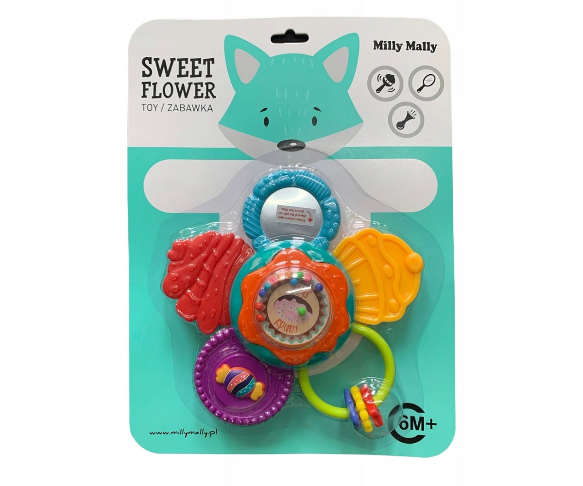 Teether with Ratchet FLOWER Sensory Hook 0+ Brand Milly Mally
