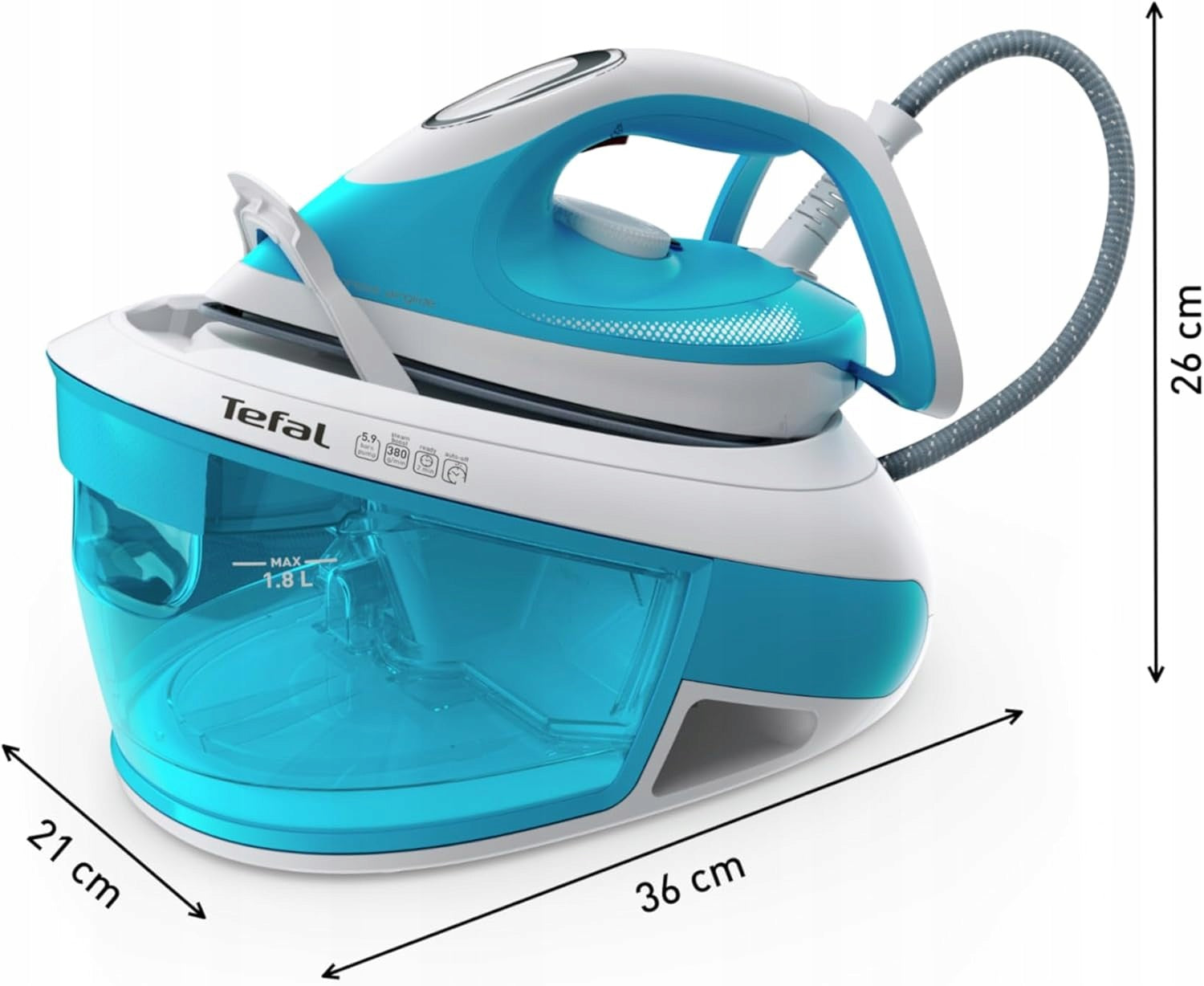 Tefal Express Airglide SV8002 Steam Station 2800W 5,9 bar 120g/min Manufacturer code 3121040086704