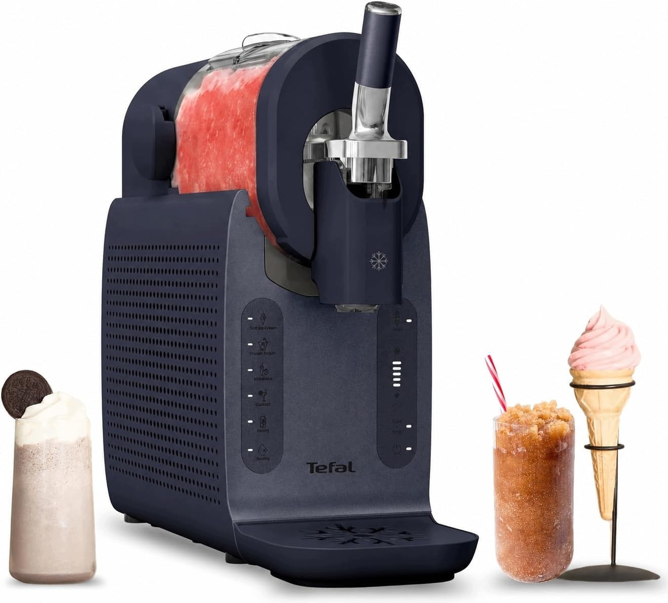 Tefal Freezi IG8024E0 Ice Cream and Beverage Making Machine slush 16in1