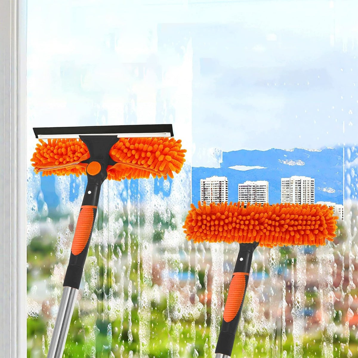 Telescopic Window Washer for Window Washing 2in1 Set Puller 2M Brand no brand