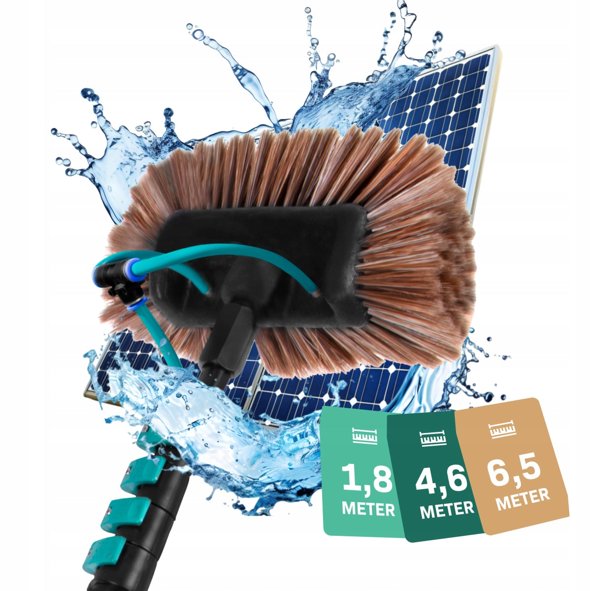 Telescopic brush for washing – 6,50 m | Universal | VONROC Manufacturer code TB502XX