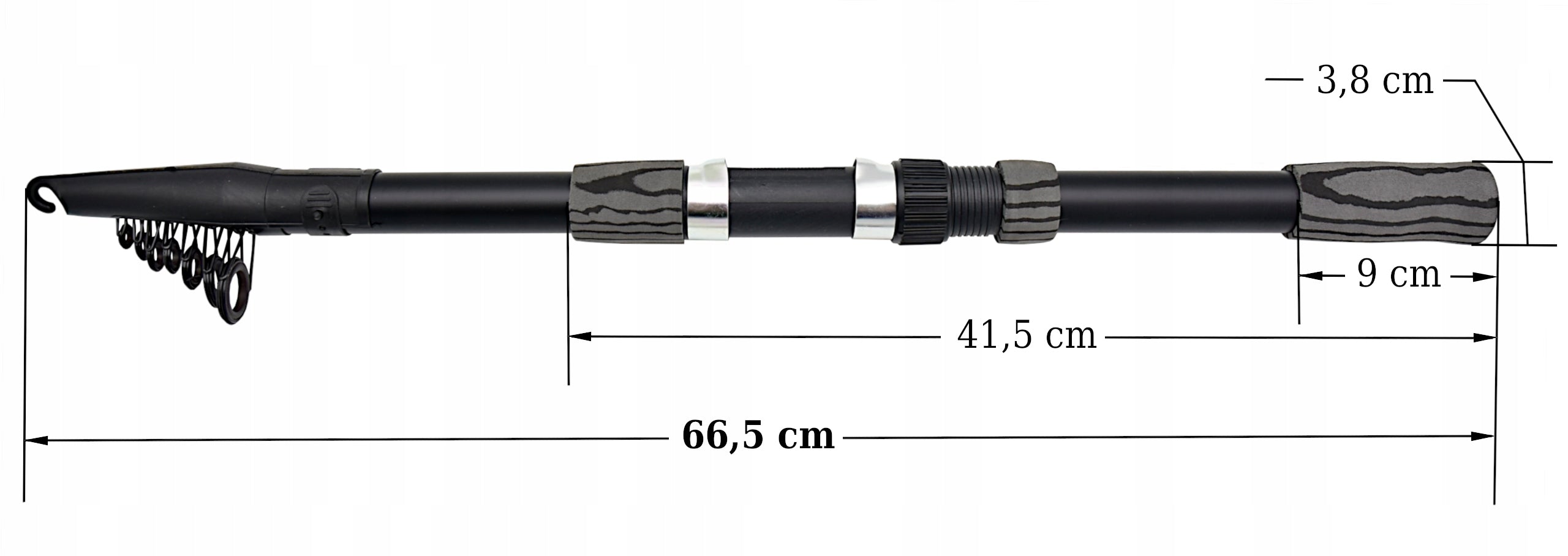 Telescopic fishing rod Miracle Fish TELESCOPE TRAVEL 450 cm WT: 30-80g 4,5 m Brand Miracle Fish