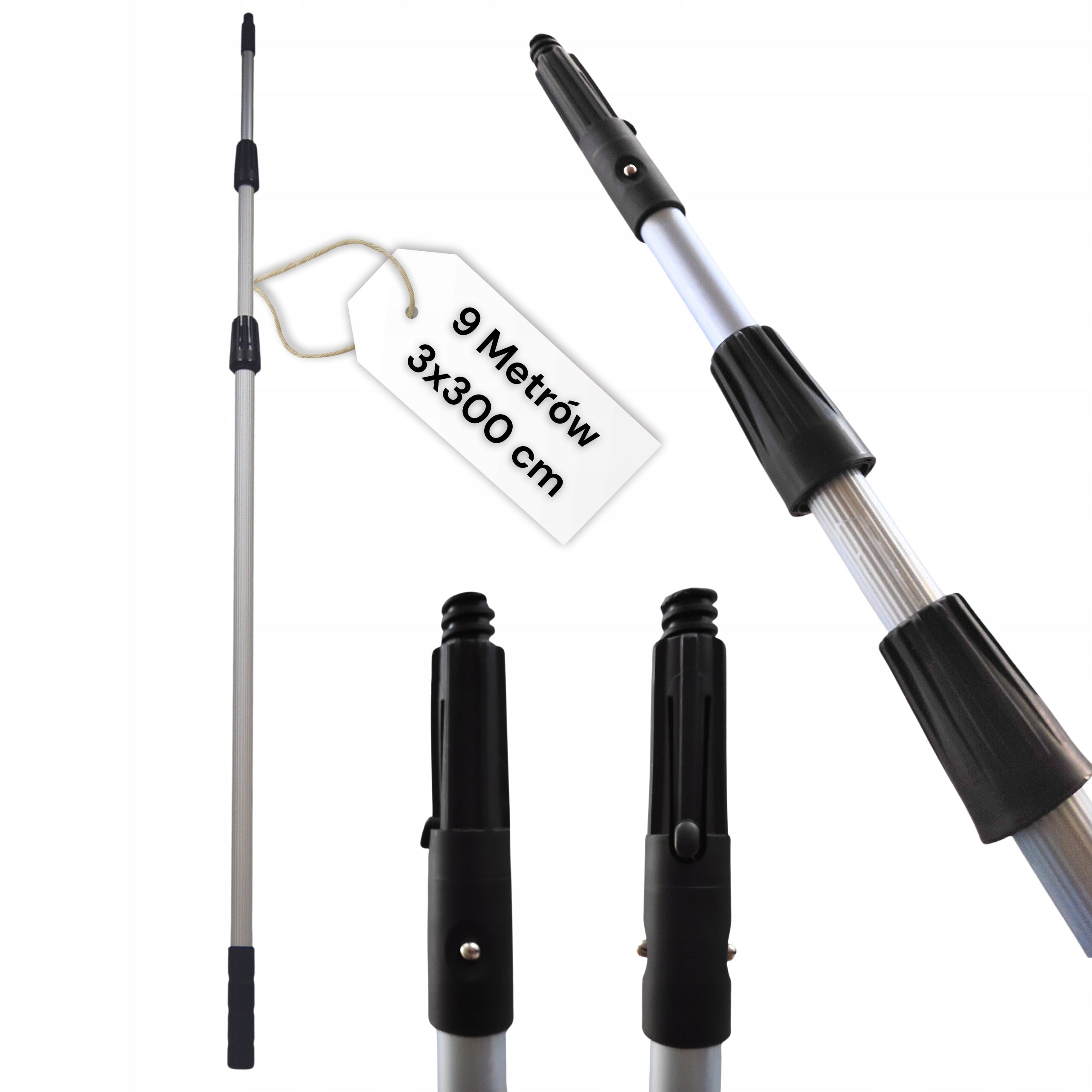 Telescopic pole for window cleaning photovoltaics 9M (3x300cm) HIGI24