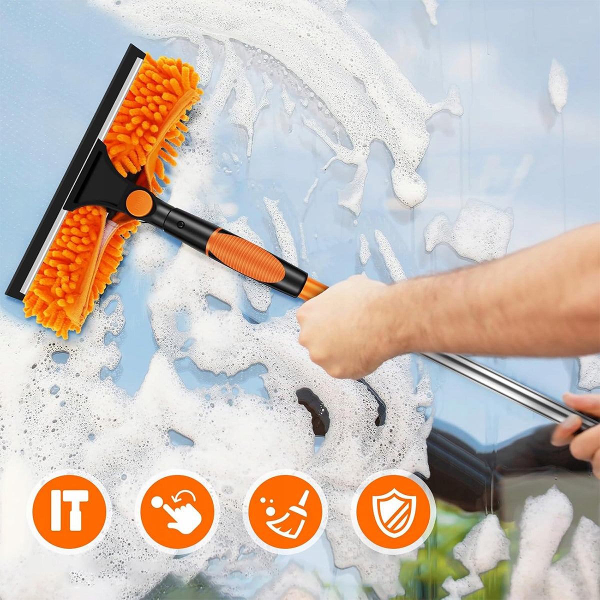 Telescopic window washer brush for photovoltaic panels 4,25m Brand no brand