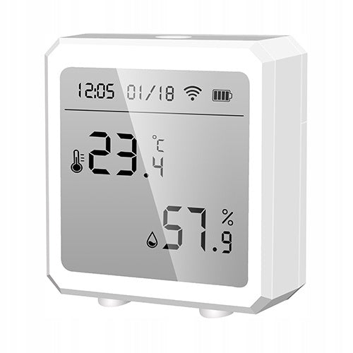 Temperature and Humidity Sensor White LCD Screen Tuya WIFI App Brand Sone