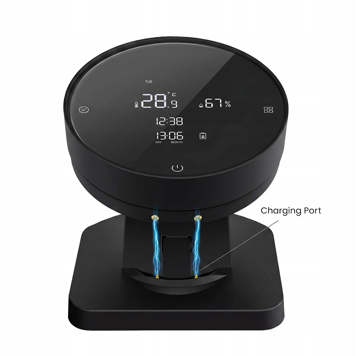 Temperature and humidity sensor WiFi Tuya LCD Smart Life AVATTO black Manufacturer code SL-TE01