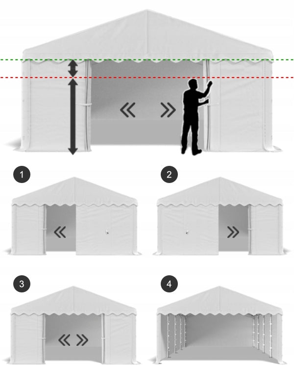 Tent 4x6 Party Warehouse DAS 240 S Type tent