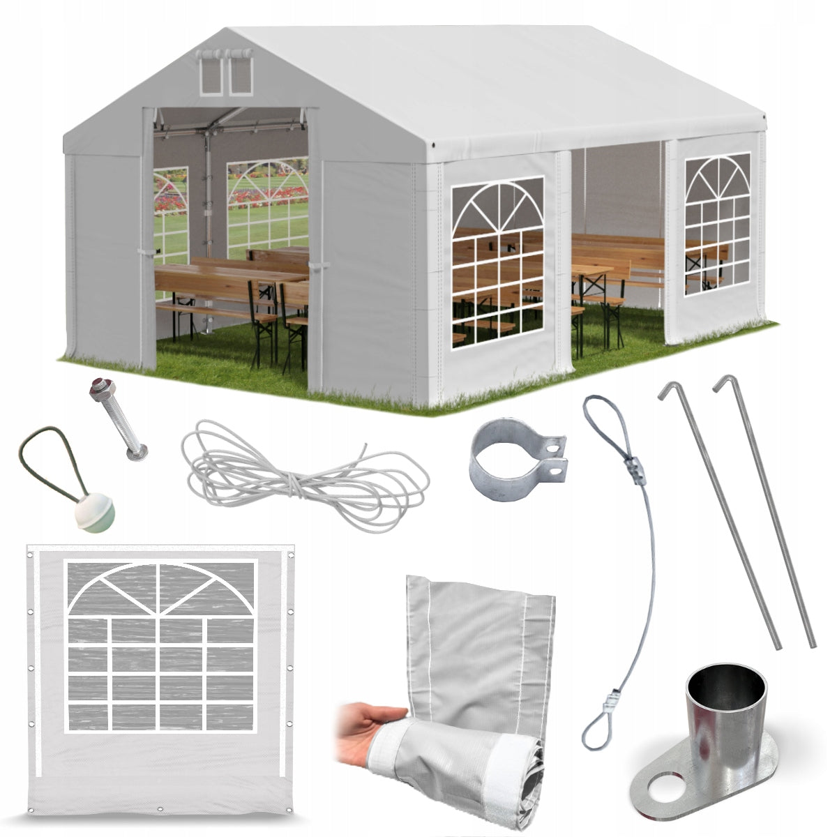 Tent 4x6 garden party DAS 560 S VARIOUS COLORS