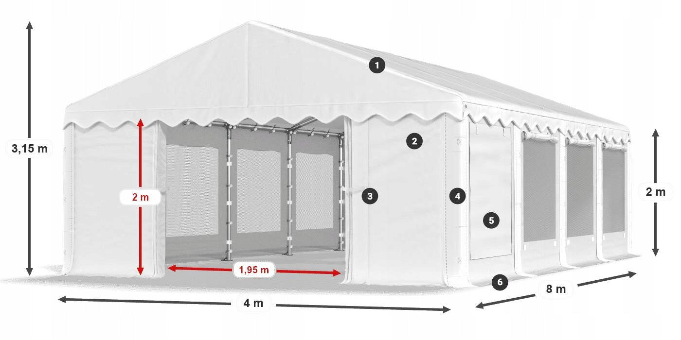 Tent 4x8 Party Warehouse DAS 240 S Manufacturer Das Company