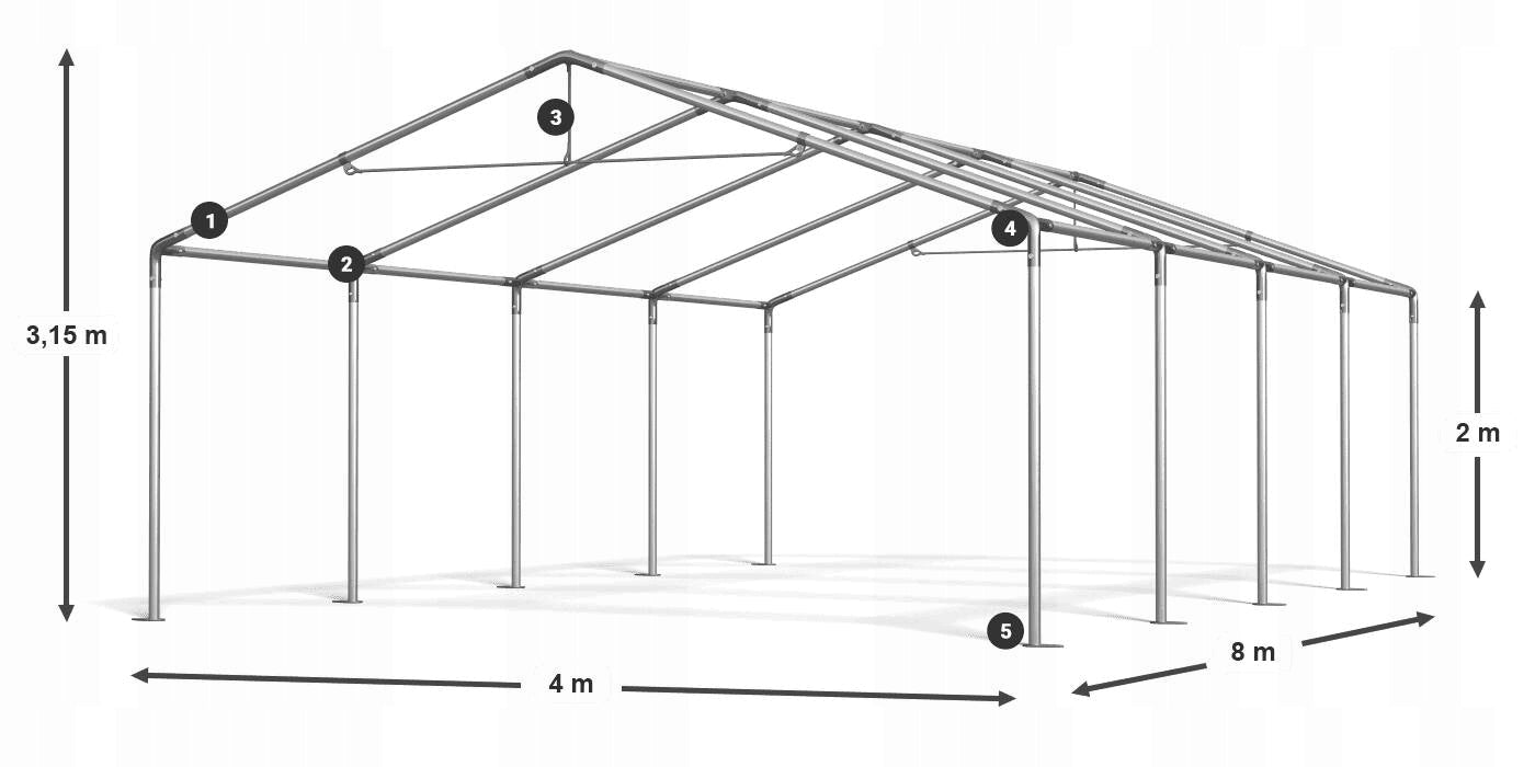 Tent 4x8 Party Warehouse DAS 240 S Width 4 m