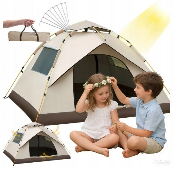 Tent 5-person tourist automatic window waterproof camping 200x200cm