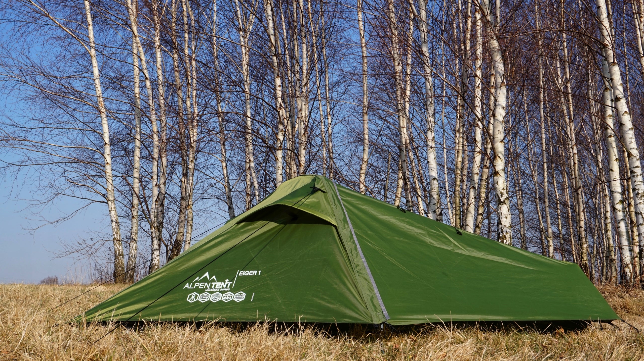 Tent AlpenTent EIGER1 Ultralight 1os LIGHT 1,5kg Color green
