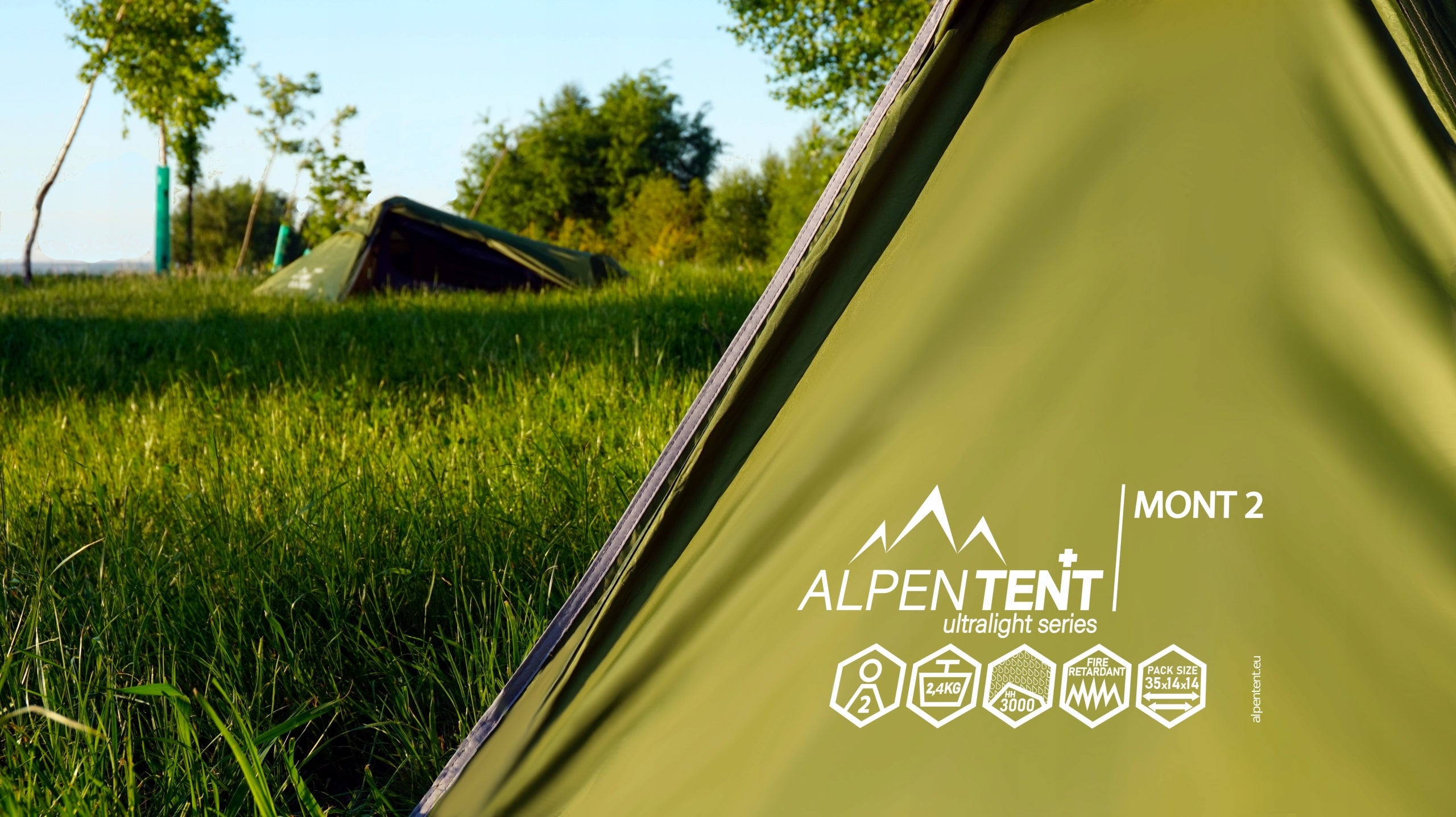 Tent AlpenTent MONT2 Ultralight 2person. ONLY 2,2kg Waterproofness 3000 mm