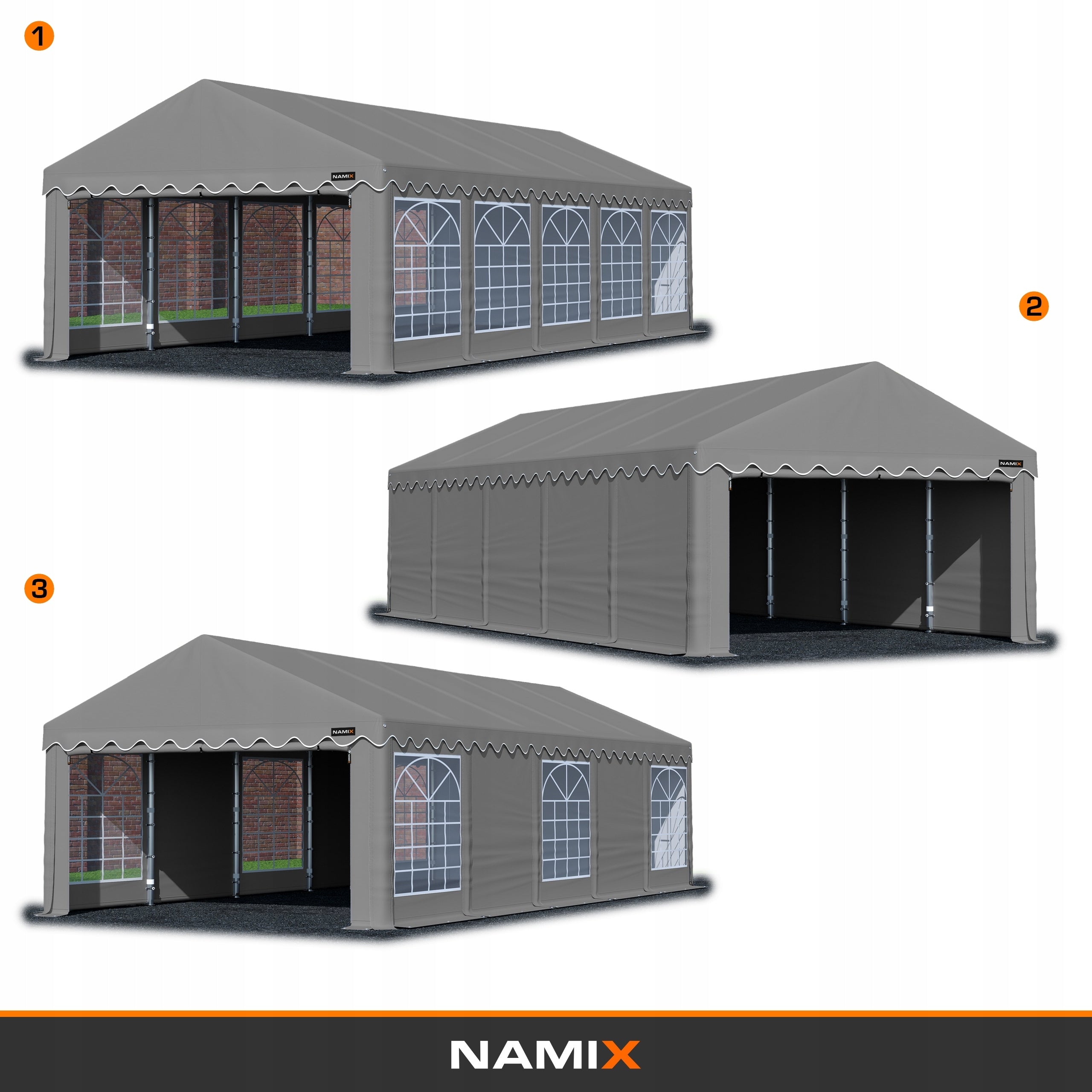 Tent BASIC 3x6 commercial warehouse VARIOUS COLORS + SIDE WALLS FREEBIE Packaging status original