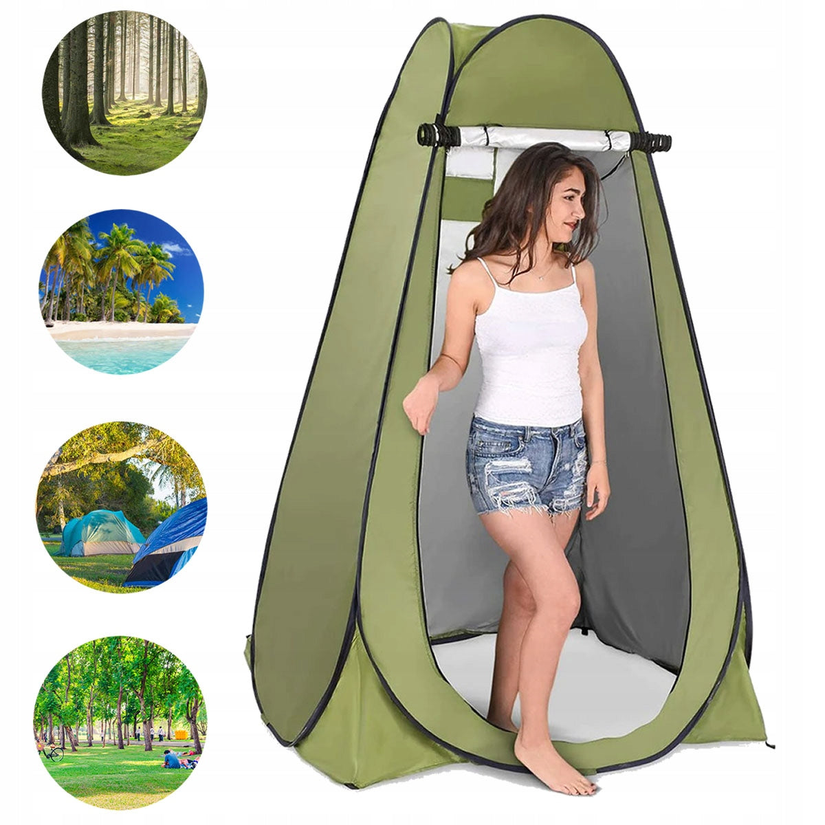 Tent Changing Room Tourist Toilet Green 120x120x190 cm Manufacturer code 4069443189402