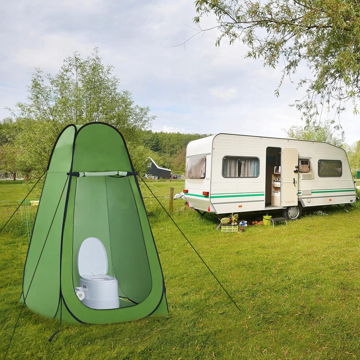 Tent Changing Room Tourist Toilet Green 120x120x190 cm Packaging status original