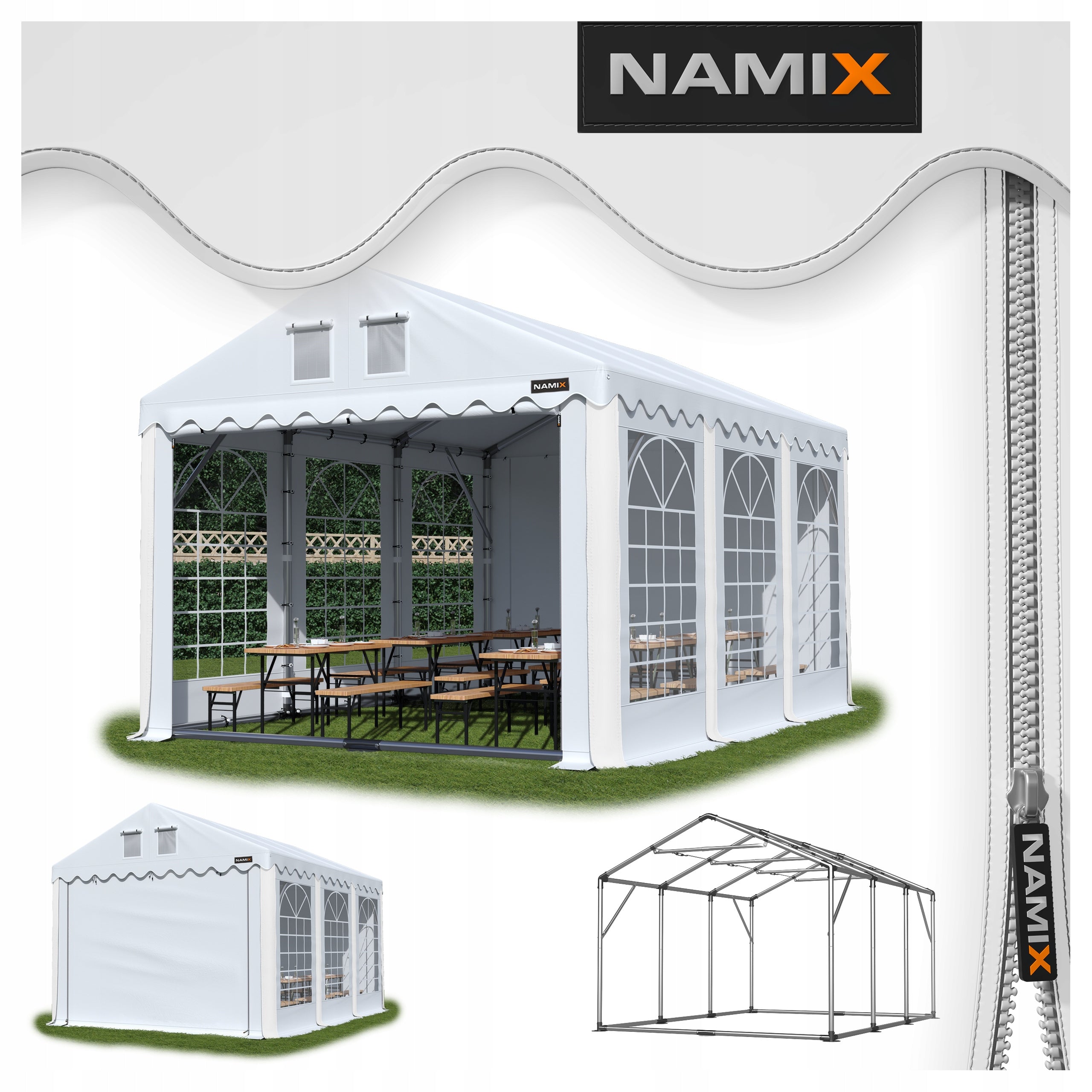 Tent PRESTIGE 4x6 [2,6m] party VARIOUS COLORS