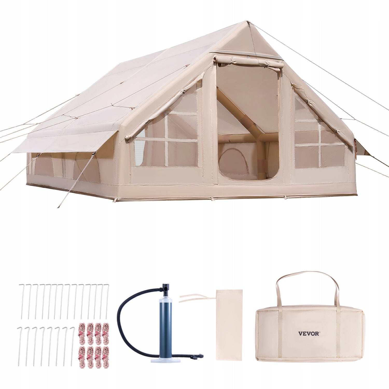 Tent Vevor beige waterproof 3000 mm for more than 6 people 4x3x2 m Brand Vevor