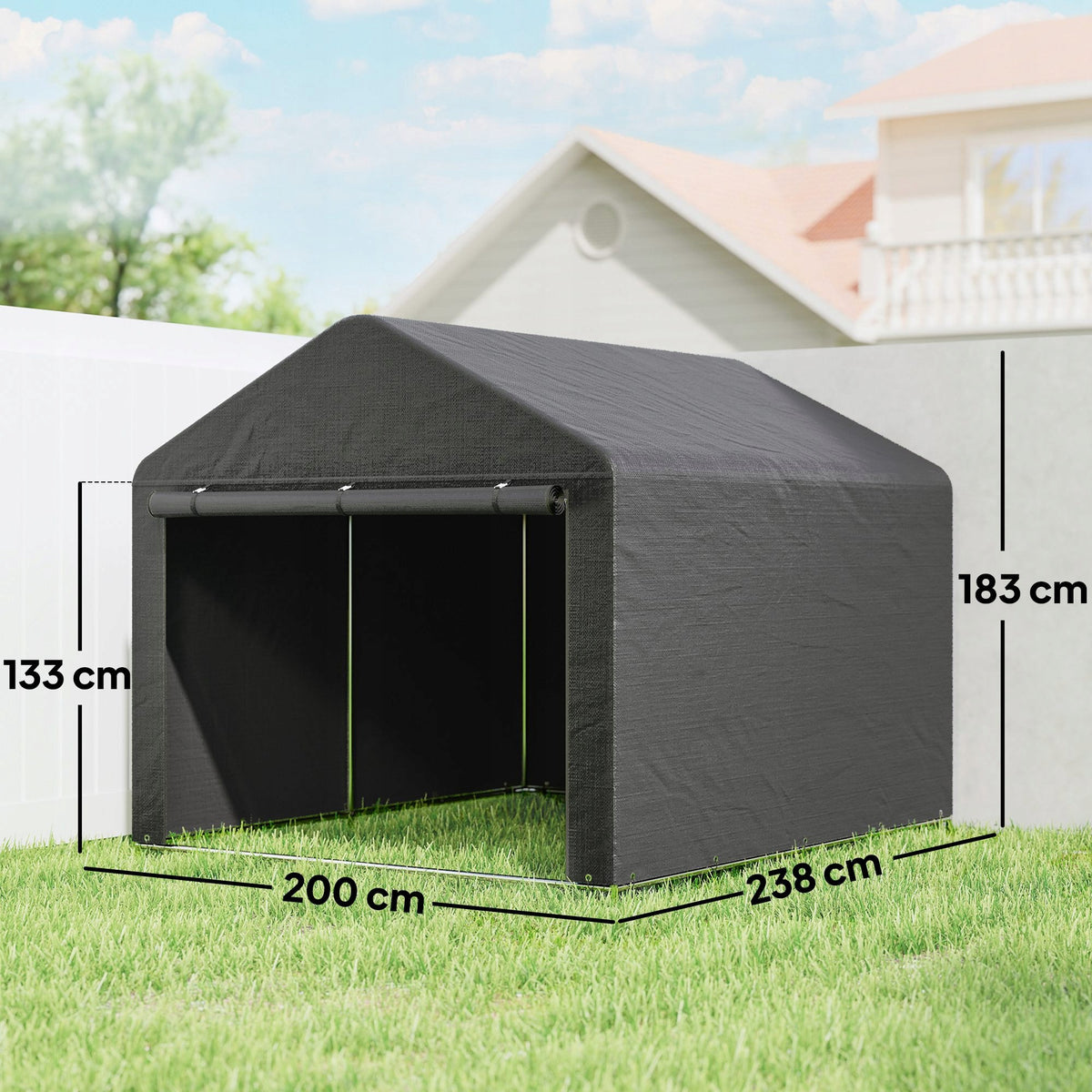Tent garage 2,38 x 2 m, waterproof utility tent, UV protection Manufacturer Outsunny