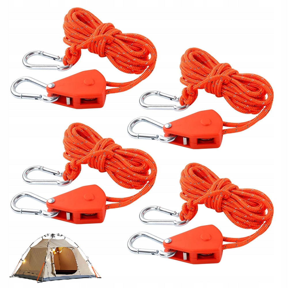 Tent pulls reflective cords with tensioner 4 pcs 4m