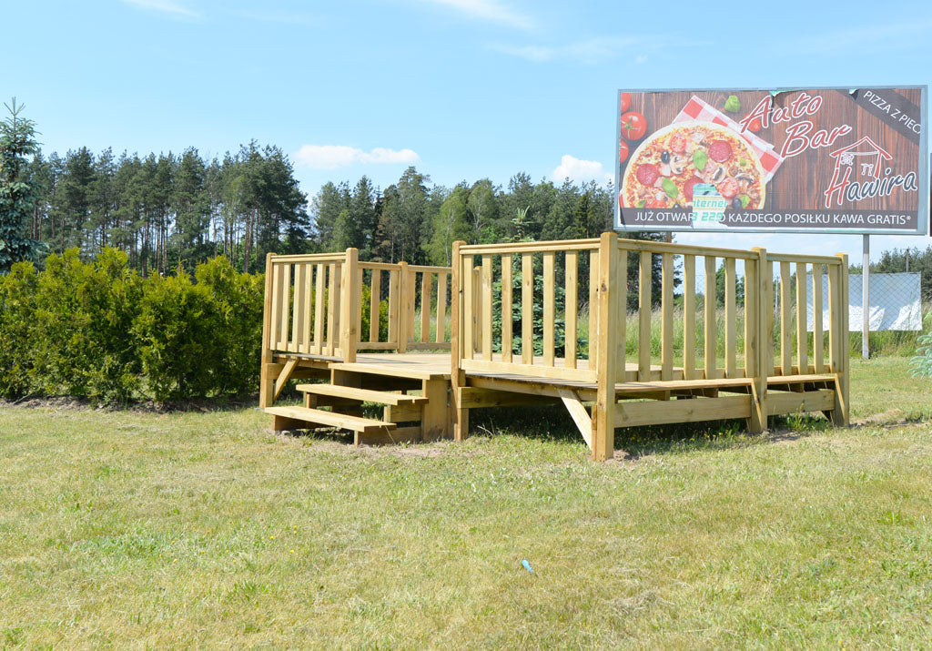 Terrace 12m2 for mobile home, Dutch cottage, English, camping, house, Manufacturer Elegro