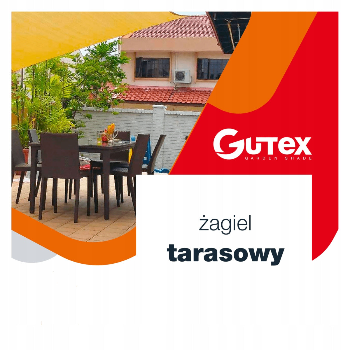 Terrace Sail Gutex HDPE 3mx3m Shading Mesh Terrace Beige 170g/m2 Packaging status original