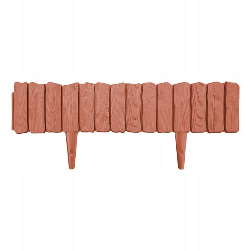 Terracotta Garden Palisade Fence Lawn edging 406cm - WOOD Manufacturer code GP11298x406cm
