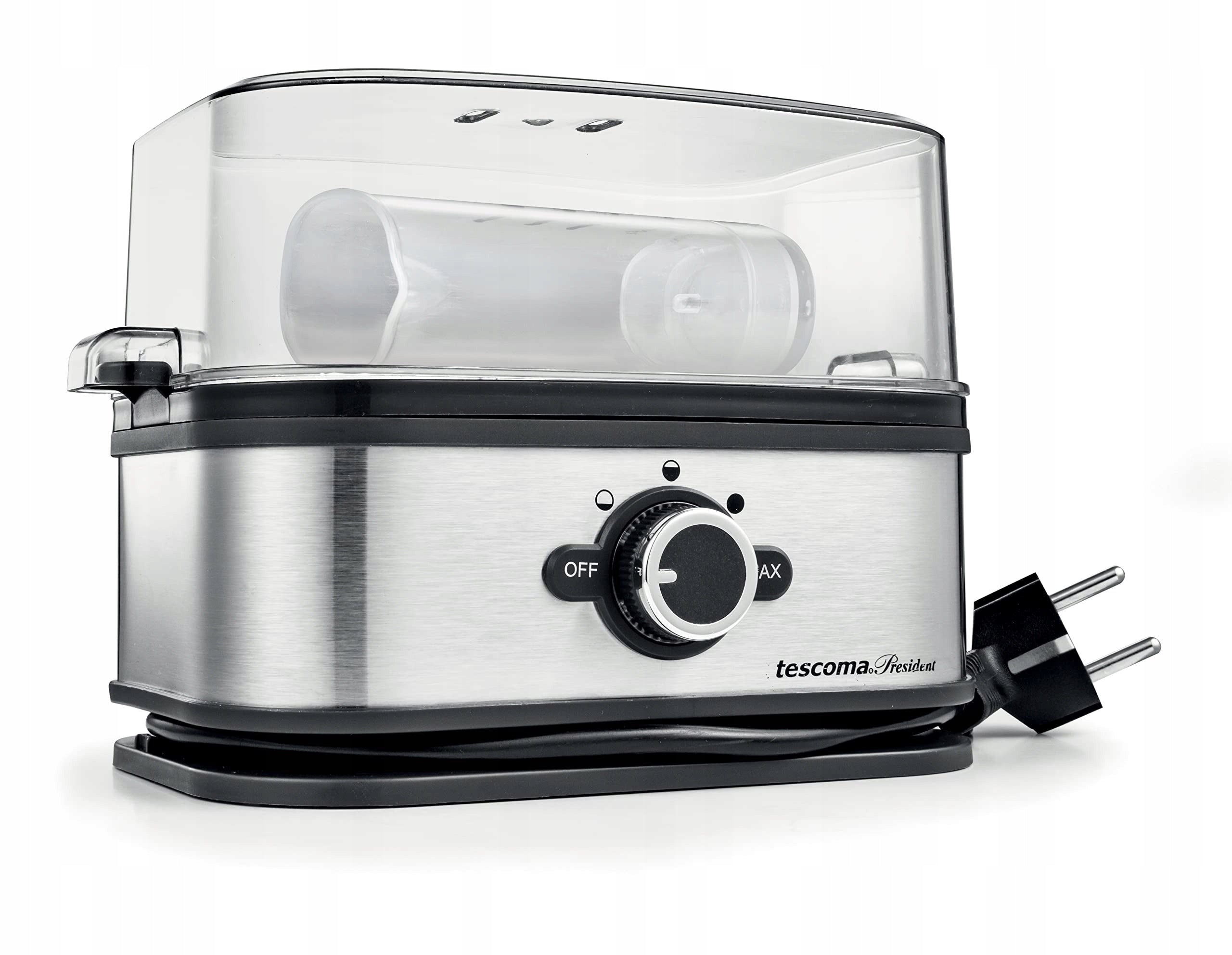 Tescoma President 909100 egg cooker 6 eggs, 400W, stainless steel Dominant color silver/gray