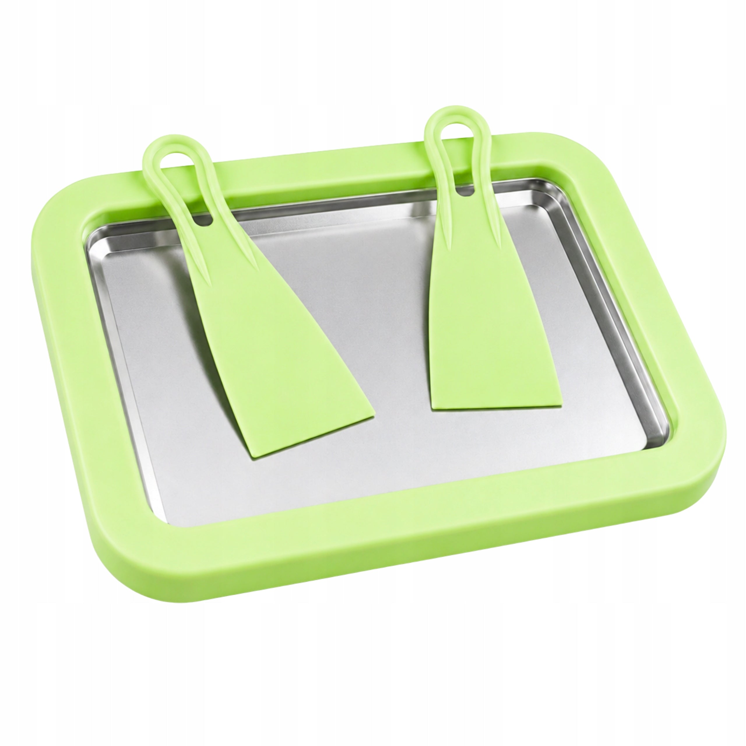 Thai Ice Cream Machine Tray Set With Spatulas Thai Ice Cream
