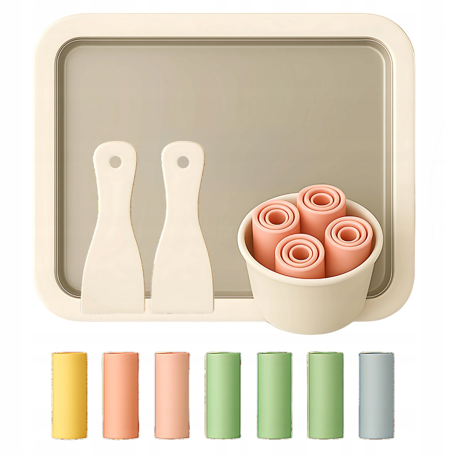 Thai Ice Cream Set Professional 2 Spatula Homemade Thai Ice Cream