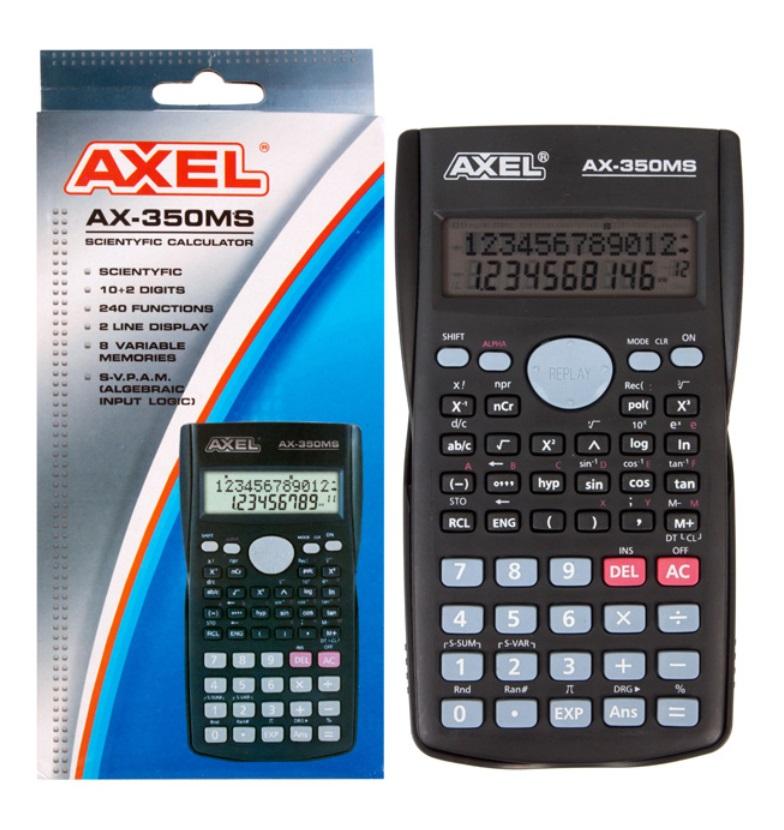 The scientific calculator Axel. AX-350MS EAN (GTIN) 5901350227350