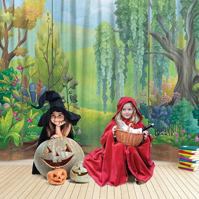 Theatre curtain - Forest performance for children theater school