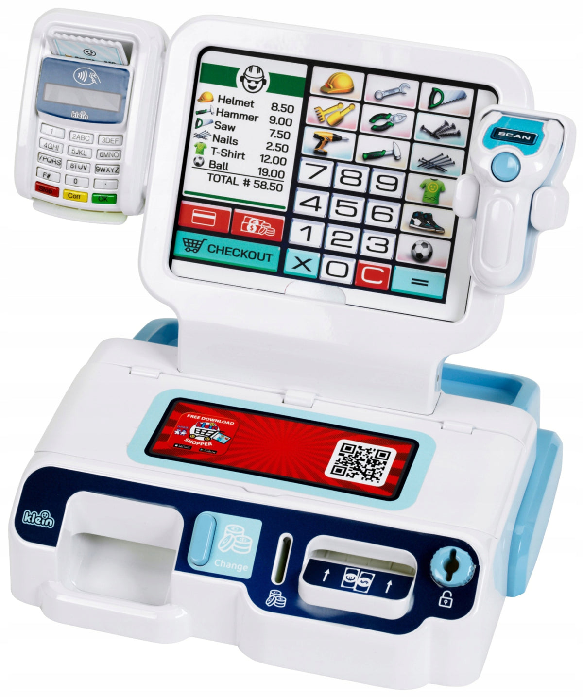 Theo Klein My Market self-service cash register with light and sound effects Brand Klein