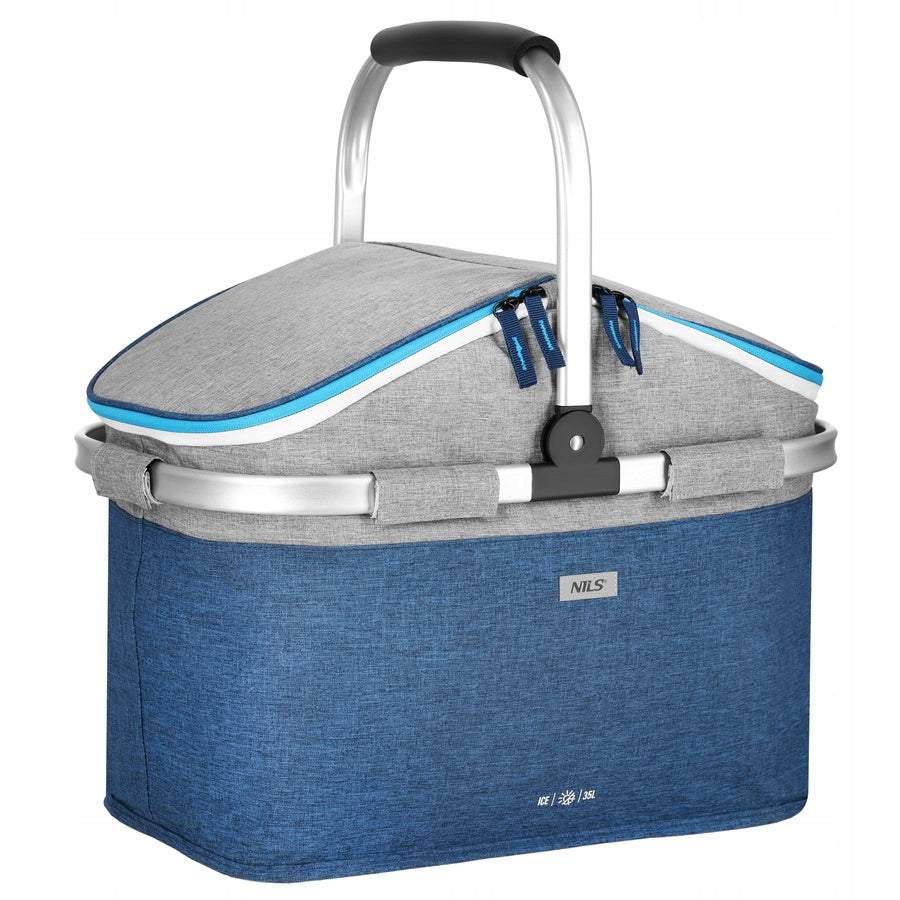 Thermal Beach Bag Insulated For Food Tourist Refrigerator 35 L NILS Color blue