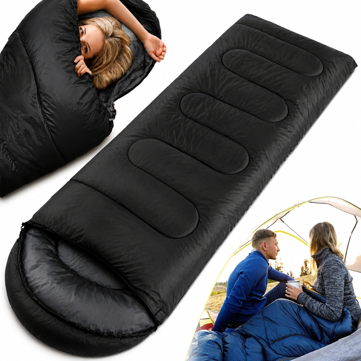 Thermal Hiking Sleeping Bag Lightweight Warm Children's Quilt Mummy Hood