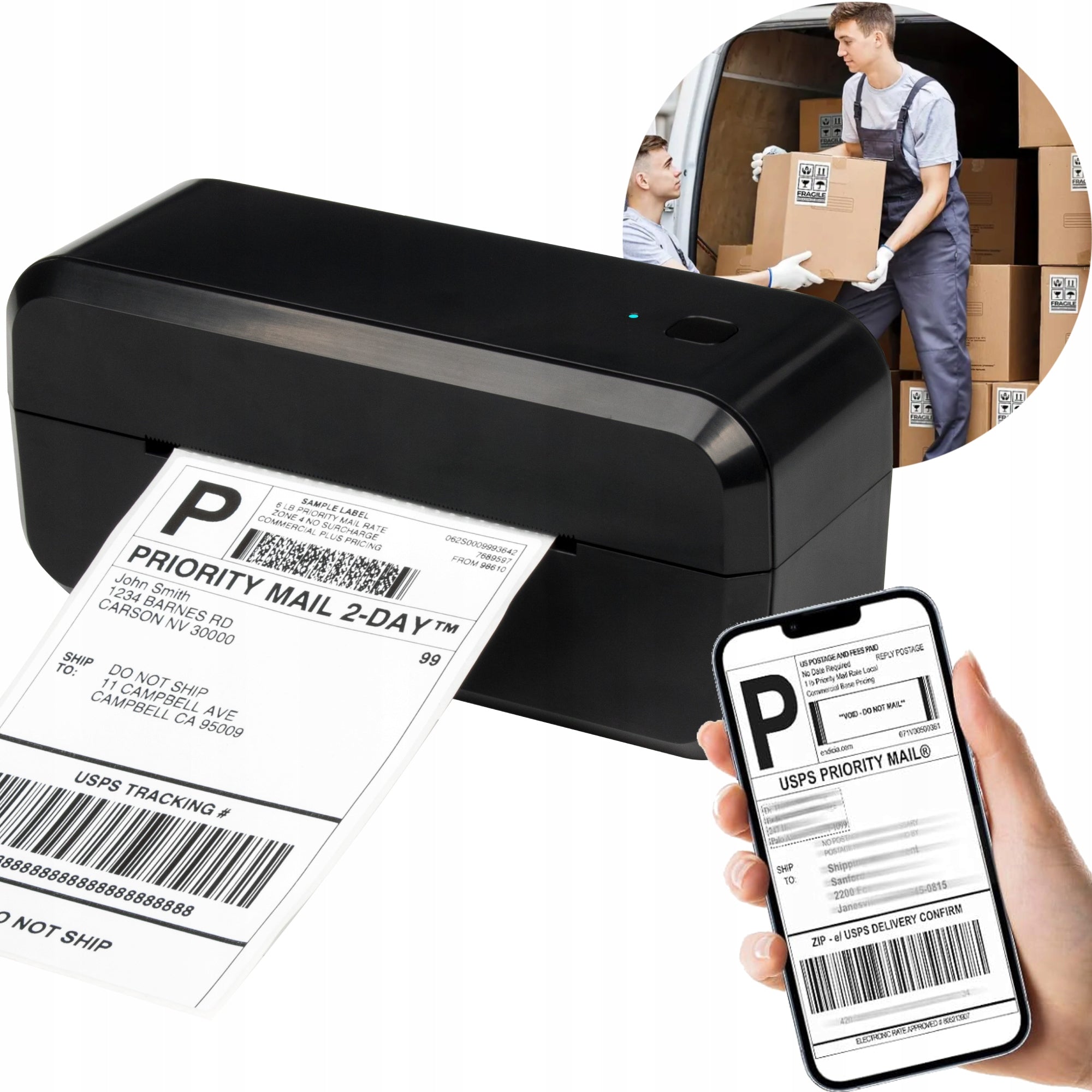 Thermal Label Printer Phomemo 243BT USB + Bluetooth courier