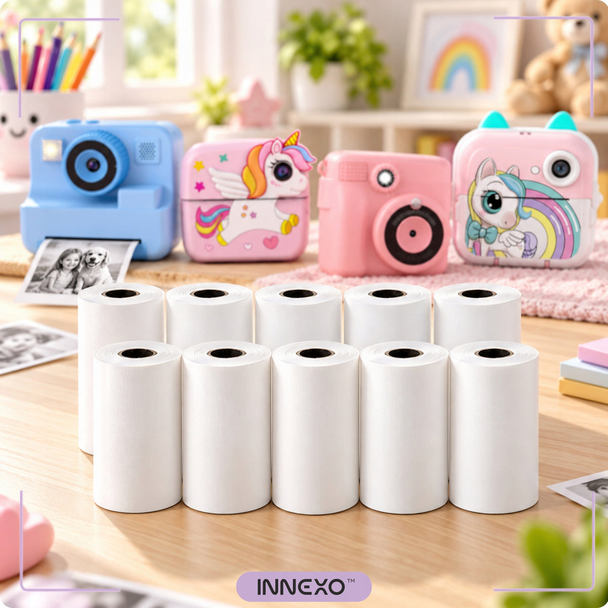 Thermal Paper Roll for Camera 10 Pcs INNEXO PT 5m BPA Free Cartridges Packaging status original