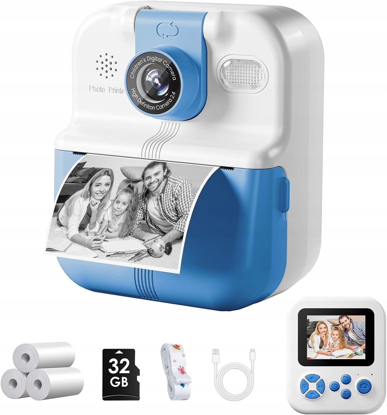 Thermal Printer Phomemo FOTUŚ MINI Instant Camera for Kids Games Packaging status original