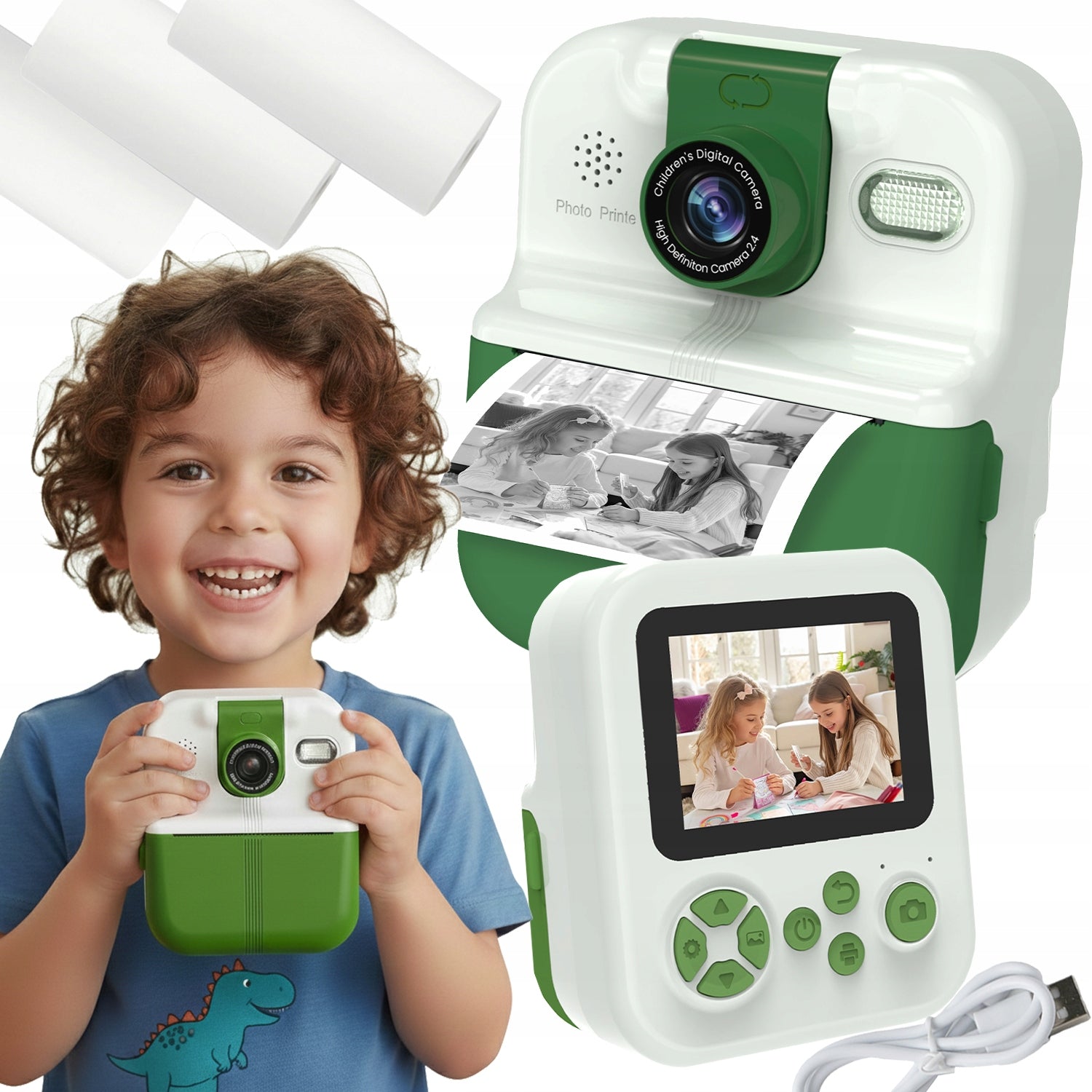 Thermal Printer Phomemo FOTUŚ MINI Instant Camera for Kids Games