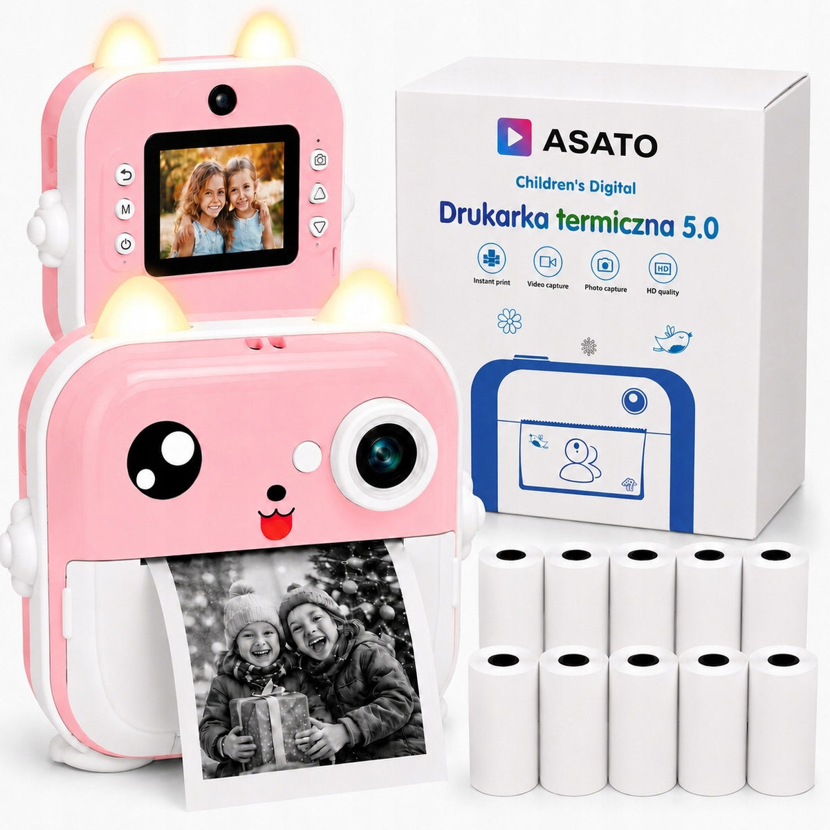 Thermal Printer Print 5.0 13 Rolls Instant Camera For Gift