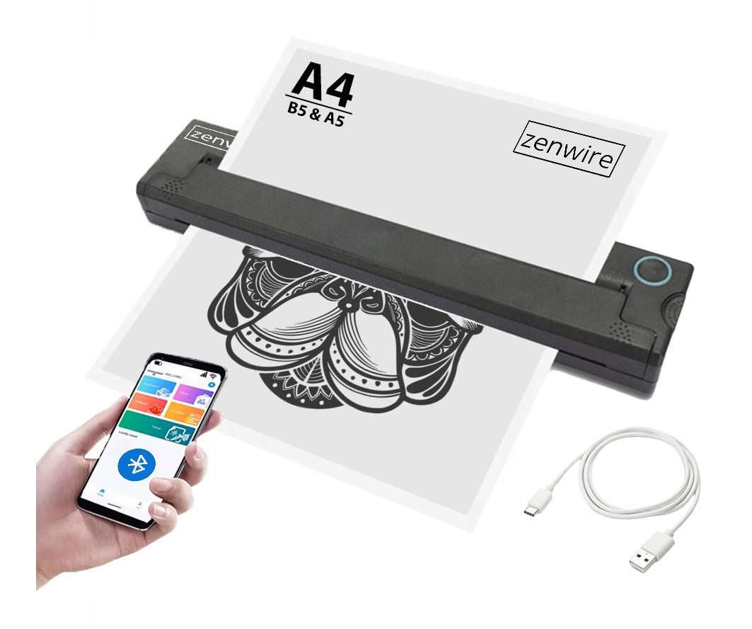 Thermal Printer Zenwire TP-820 Portable A4 Bluetooth USB-C Packaging status original