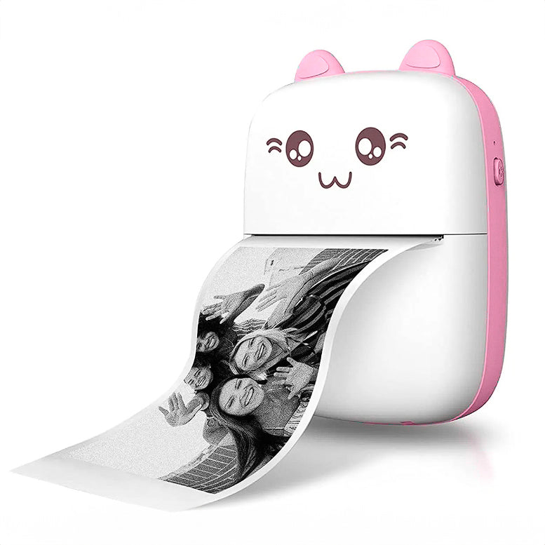 Thermal Printer for Photo Labels Portable Mini Instant Cat