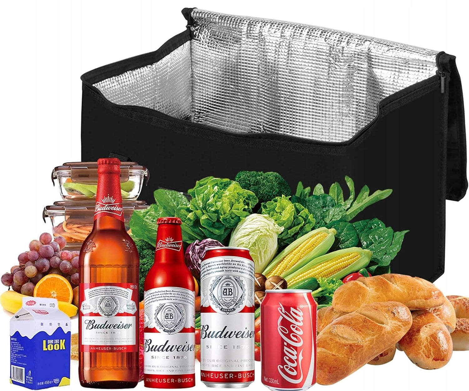 Thermal bag 40 l black 1 compartment Brand no brand