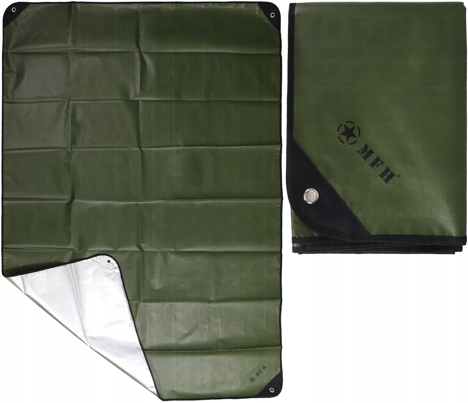 Thermal blanket tent floor MFH Emergency Tarp 210x150cm Olive
