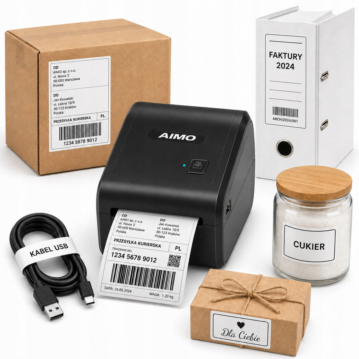 Thermal printer of courier labels AIMO PHOMEMO 550PRO LAN BT 115mm Manufacturer code AIMO-D550PRO