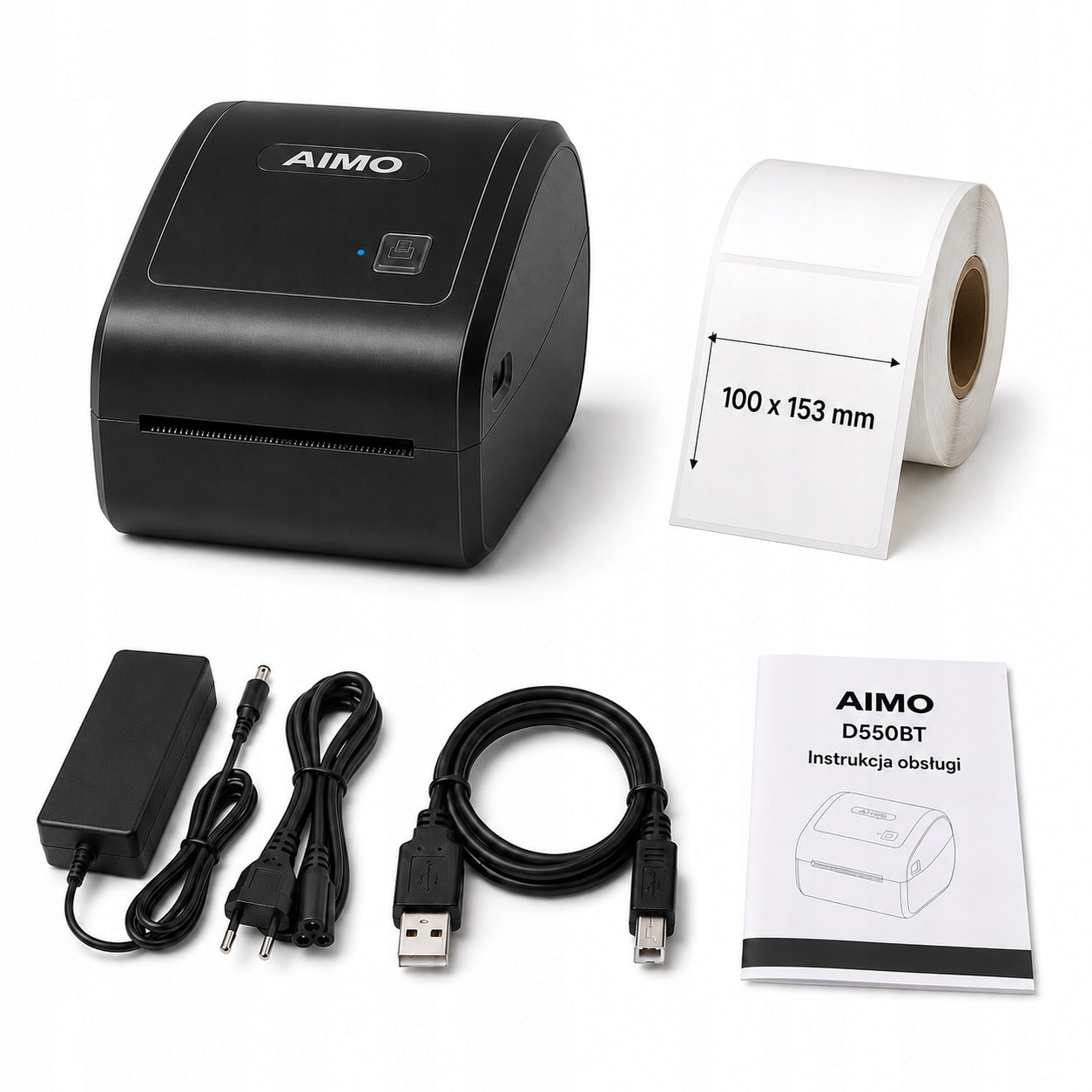 Thermal printer of courier labels AIMO PHOMEMO 550PRO LAN BT 115mm Packaging status original