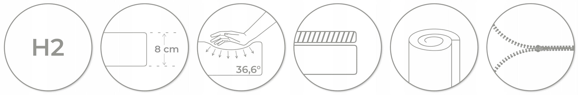 Thermoelastic mattress topper Visco Memory 140x200 8cm Manufacturer code NV8 140x200 8 cm