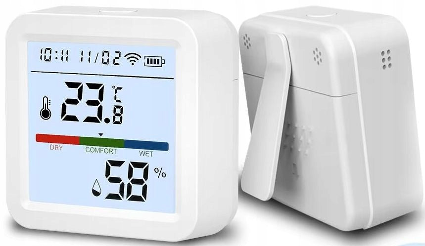 Thermometer Humidity Temperature Sensor and Clock TUYA SMART LIFE WIFI LCD