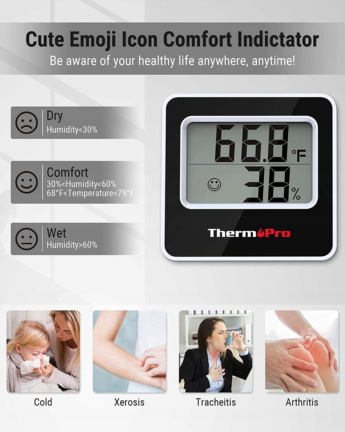 Thermometer Monitor Temperature and Humidity ThermoPro TP-157 Packaging status original